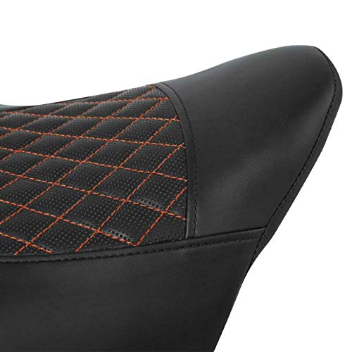 Premium One-Piece 2-Up Bucket Seat for Harley Davidson Road King/Street Glide/Electra Glide/Road Glide (2009-2023) - Comfortable Motorcycle Driver & Passenger Seat for Long Rides and Touring
