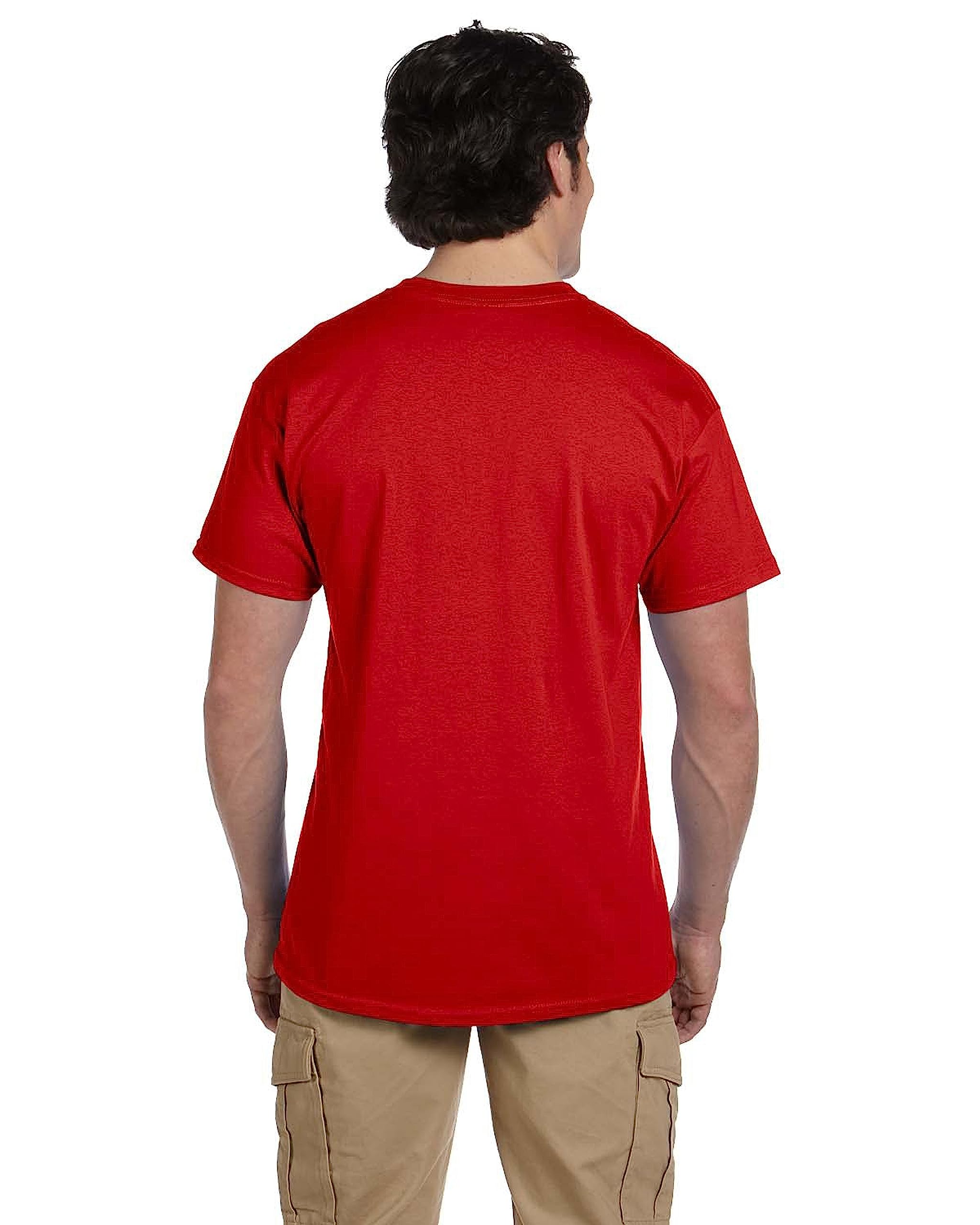 Fruit of the Loom Men's Lightweight Cotton Crew Neck T-Shirts Multipack - 5 Pack Soft Breathable Undershirts for Everyday Wear, Gym & Casual Outfits