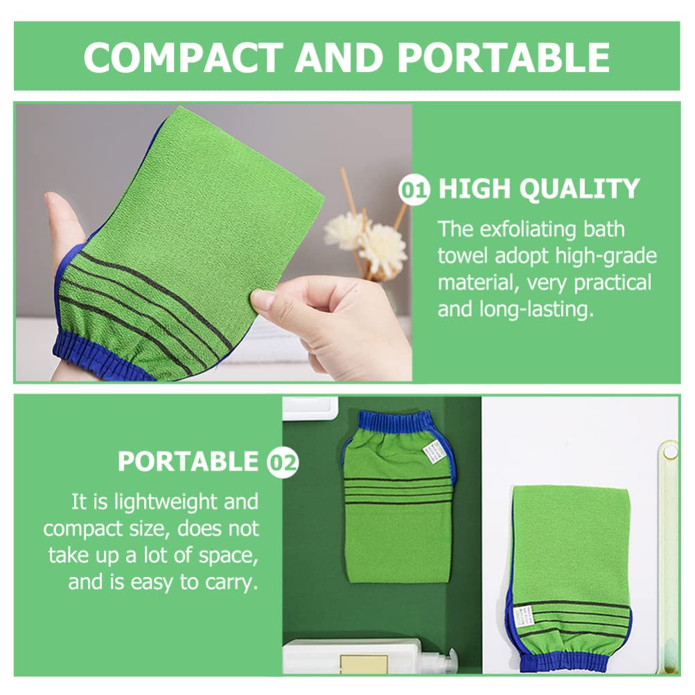 Lurrose Exfoliating Bath Mitts - 3 Pack Body Scrubber for Dead Skin Removal, SPA & Shower Exfoliation - Soft Massage Gloves for Adults & Infants - Perfect for Dry Brushing & Deep Cleansing Routine