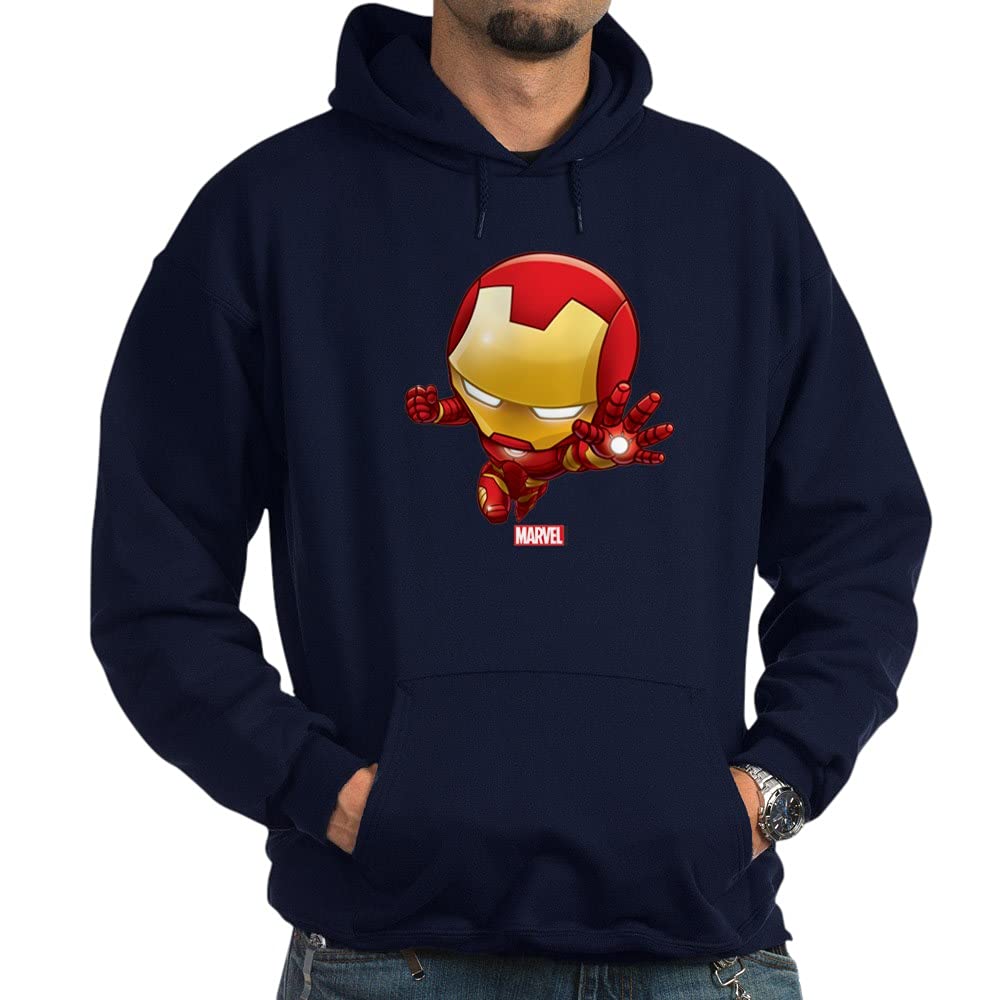 Iron Man Stylized 2 Dark Hoodie - Marvel Superhero Graphic Pullover Sweatshirt for Men & Women | Perfect for Cosplay, Comic Con & Casual Wear