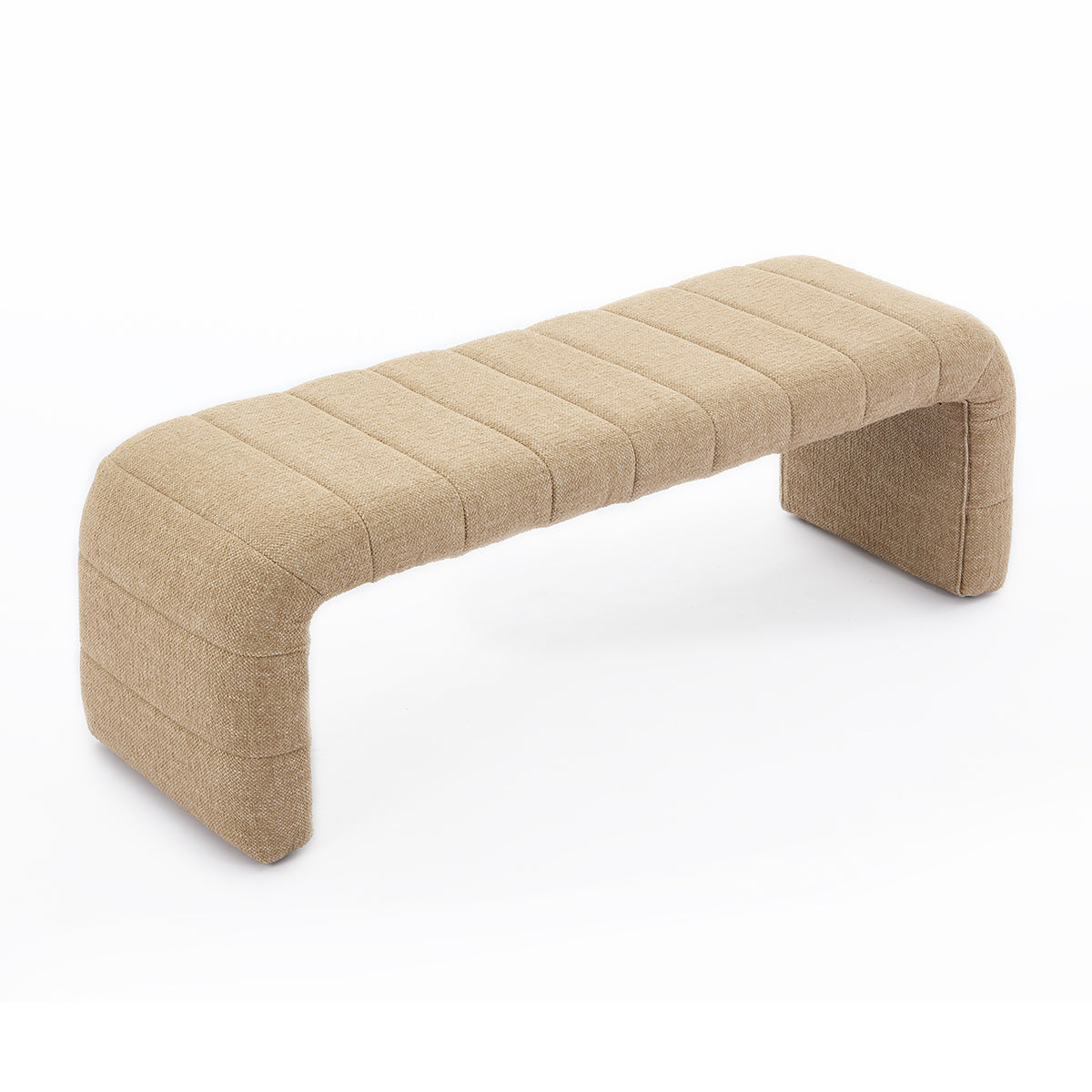 Blake Boucle Bench - Modern Upholstered Accent Bench with Soft Fabric for Living Room, Bedroom, or Entryway - Stylish and Comfortable Seating Solution