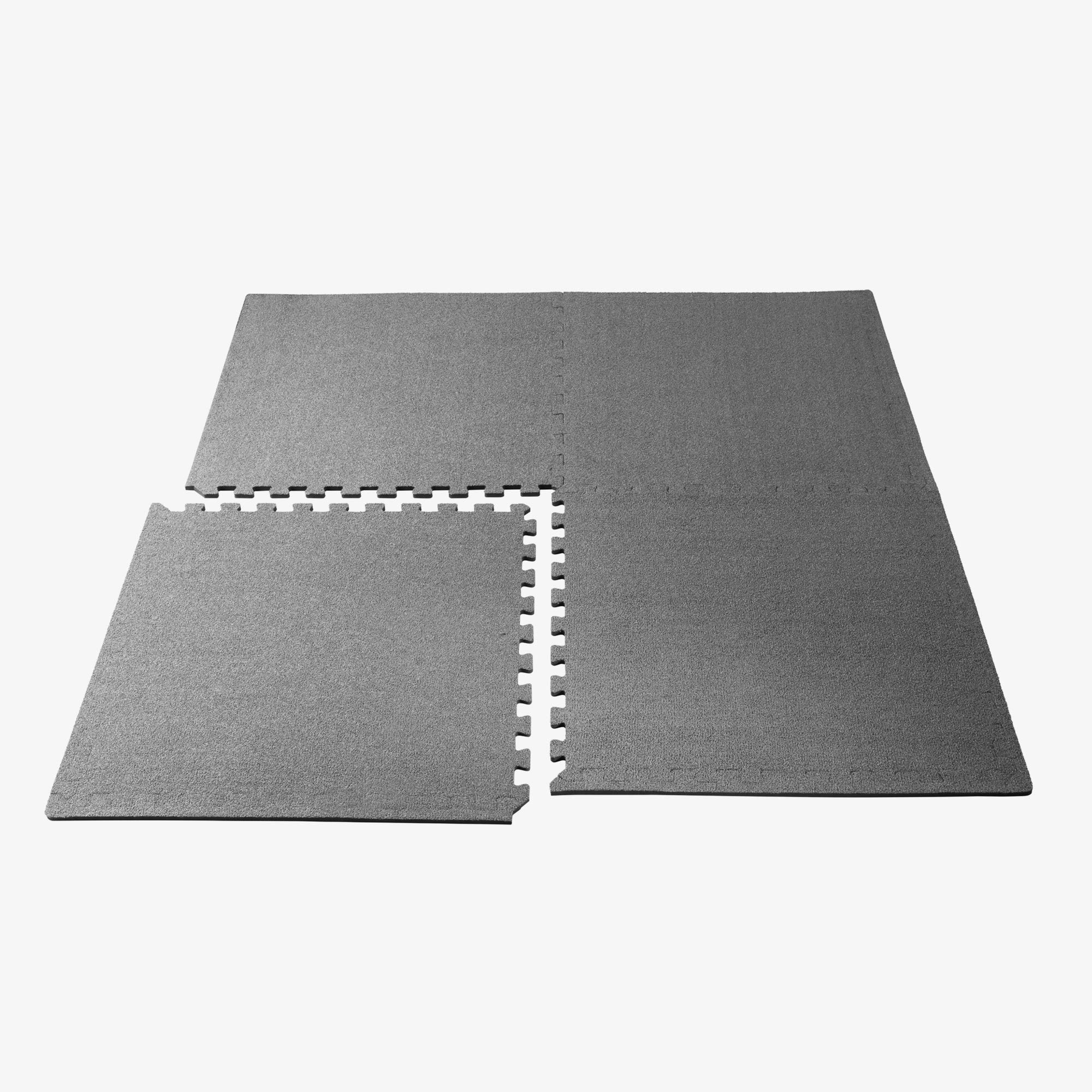 3/8 Inch Thick Interlocking Foam Carpet Tiles - Durable Anti-Fatigue Floor Mats for Home, Office & Classroom - Soft Floor Protection & Comfort for Standing Desks, Play Areas & Workspaces