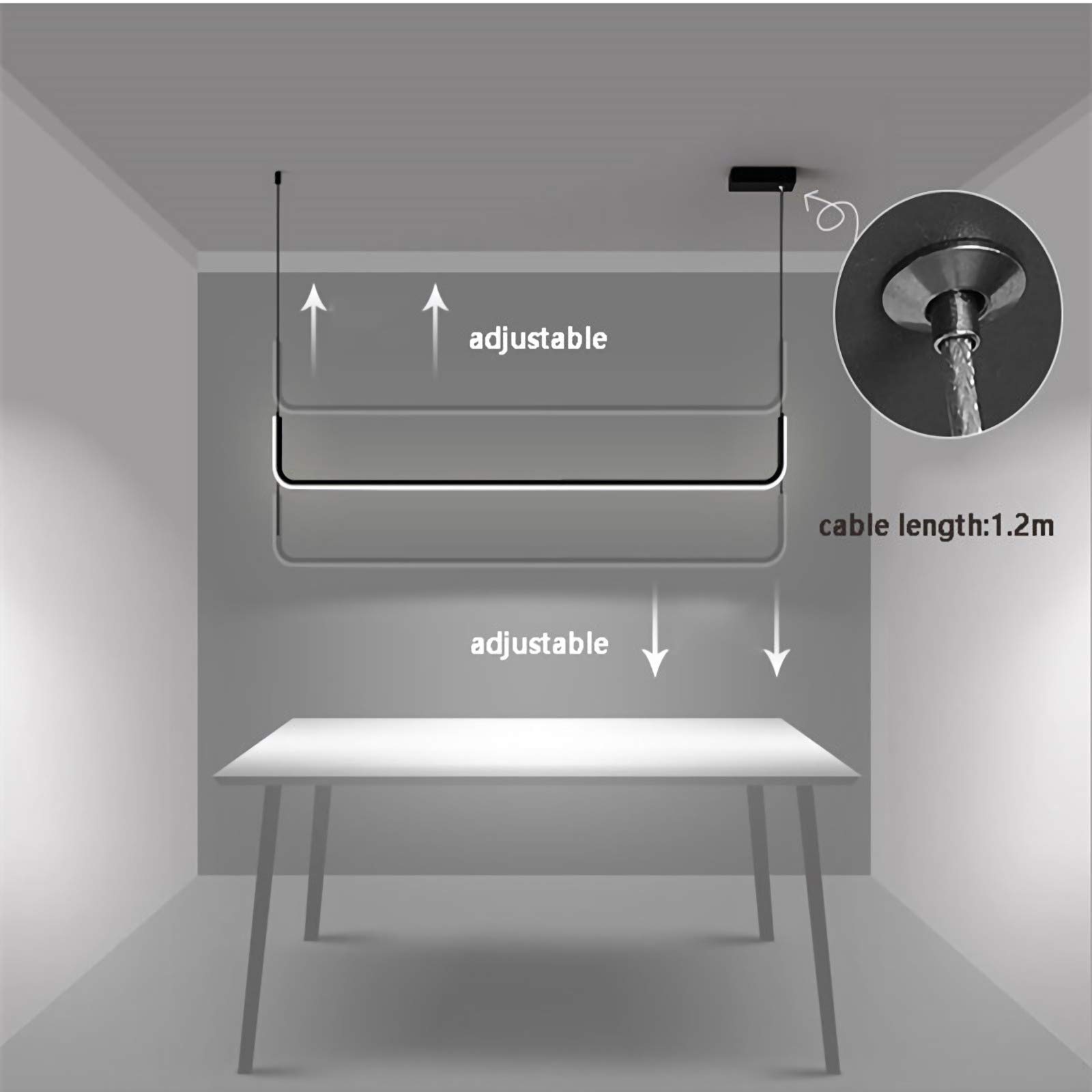 Nordic Modern Chandelier - White Silicone Lampshade for Living Room & Bedroom