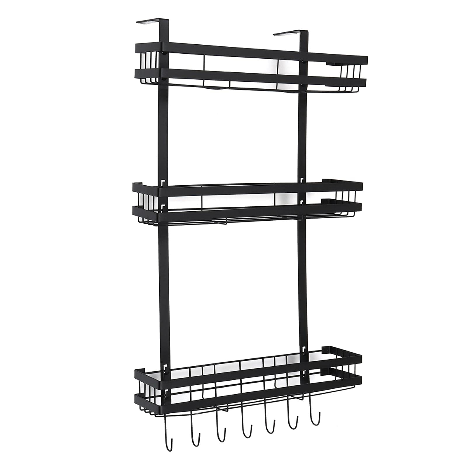 GYYSDY Refrigerator Organizer Rack with Towel Hanger & Tissue Holder - Space Saving Side Mount Storage for Kitchen Spices, Condiments - Perfect for Small Kitchens & Pantry Organization