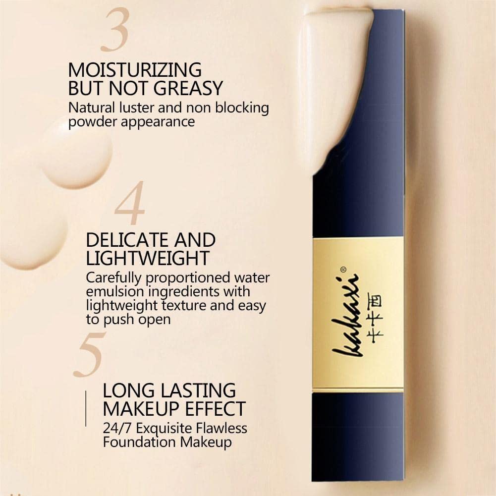 2-in-1 Color Changing Concealer Stick - Double Headed Natural Foundation & Moisturizing Brightening Concealer for Flawless Coverage | Perfect for Daily Makeup & On-the-Go Touch Ups