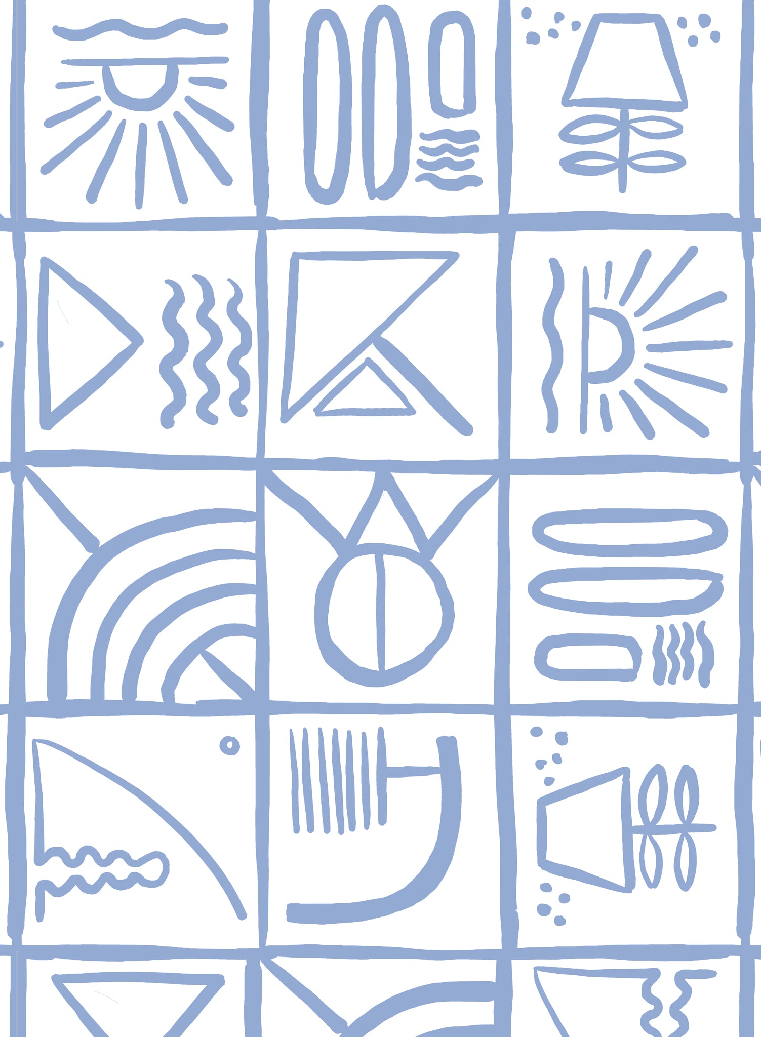 Ideogram Wallpaper - Unique Abstract Art Prints for Modern Home & Office Decor - Perfect for Living Rooms, Bedrooms, and Workspaces