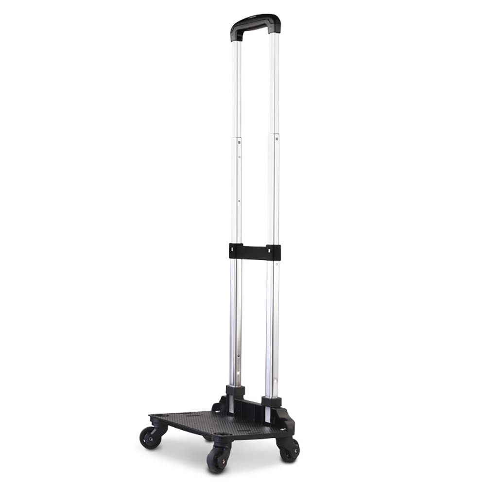 4-Wheel Folding Lightweight Luggage Cart Backpack Trolley - Compact Travel Trolley for Golf Bags, Lunch Backpacks & Carry-On Luggage | Perfect for Airports, Business Trips & Outdoor Adventures