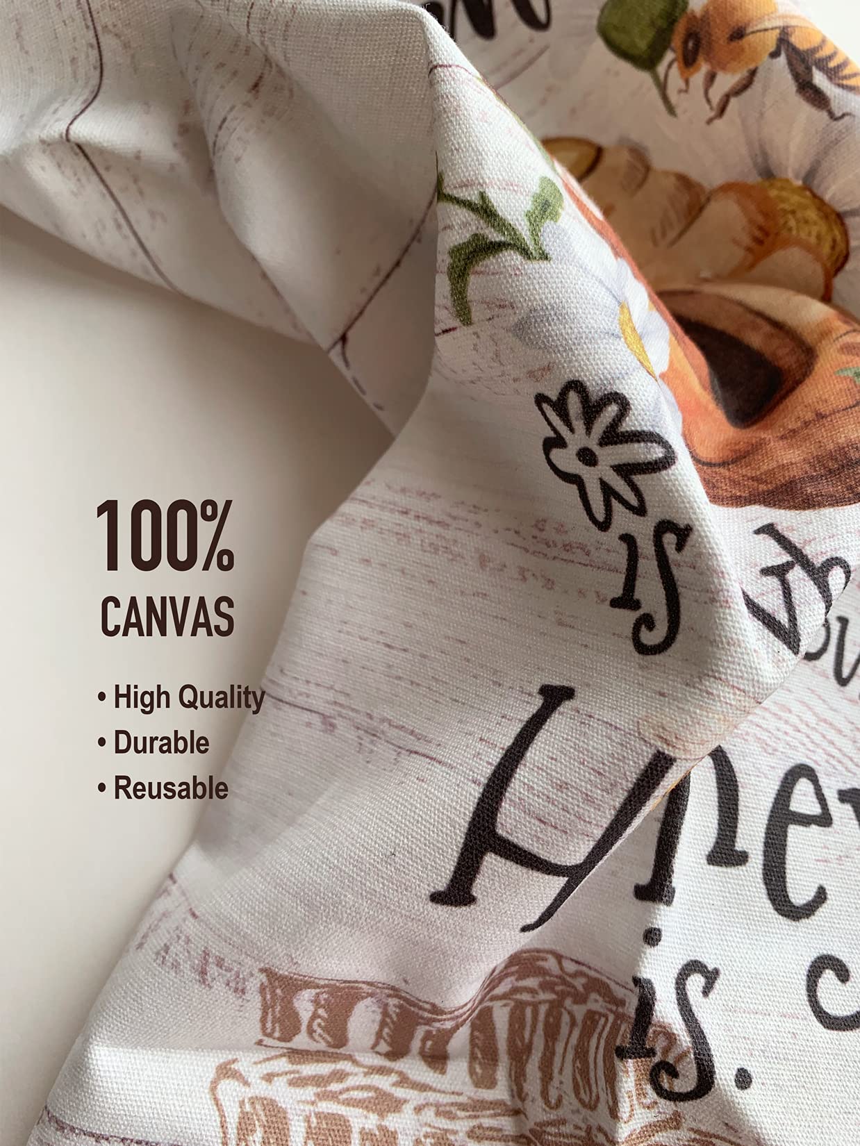 Hglian Bee Grocery Bag Holder - Plastic Bag Organizer for Kitchen, Trash & Shopping Bags Storage - Farmhouse Home Decor with 'Home is Where Your Honey is' Design - Perfect for Pantry, Laundry Room & Eco-Friendly Organization