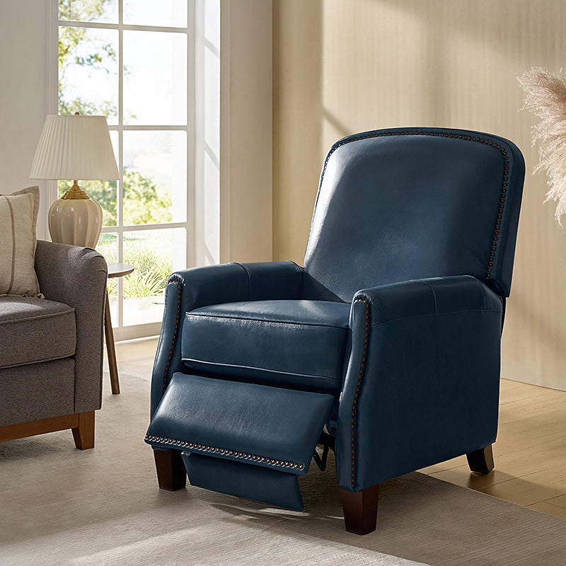 Claudia Genuine Leather Cigar Glider Recliner Chair - Premium Leather Rocking Recliner for Living Room, Nursery & Relaxation | Comfortable Gliding Motion for Nursing Mothers & Seniors