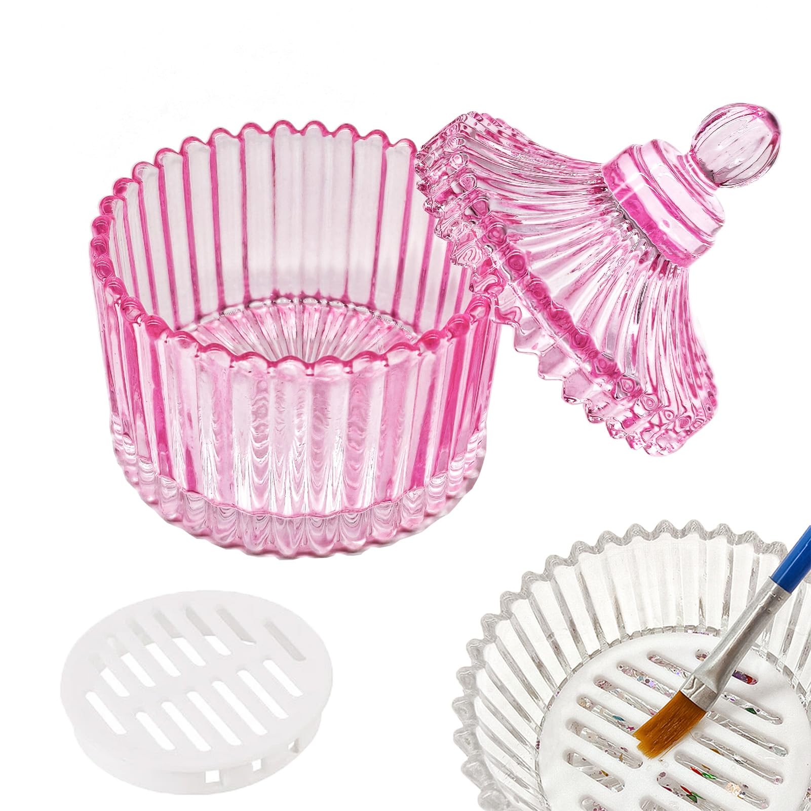 **Large Nail Monomer Liquid Cup - Dappen Dish for Acrylic Nails, Gel Polish & Glitter - Professional Nail Salon Tools for Nail Art & Manicure Business - Perfect for Acrylic Liquid, Powder & Polish Remover Storage**    *(Ideal for Nail Technicians, DIY Nail Art, Salon Storage & Professional Manicure Services)*