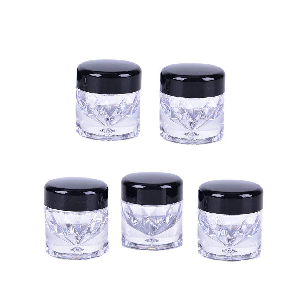 5Pcs 3ml Empty Plastic Mini Makeup Powder Containers with 12-Hole Sifter & Screw Lids - Ideal for Loose Powder, Eyeshadow, Blush & Concealer - Perfect for Travel, DIY Cosmetics & Professional Makeup Kits