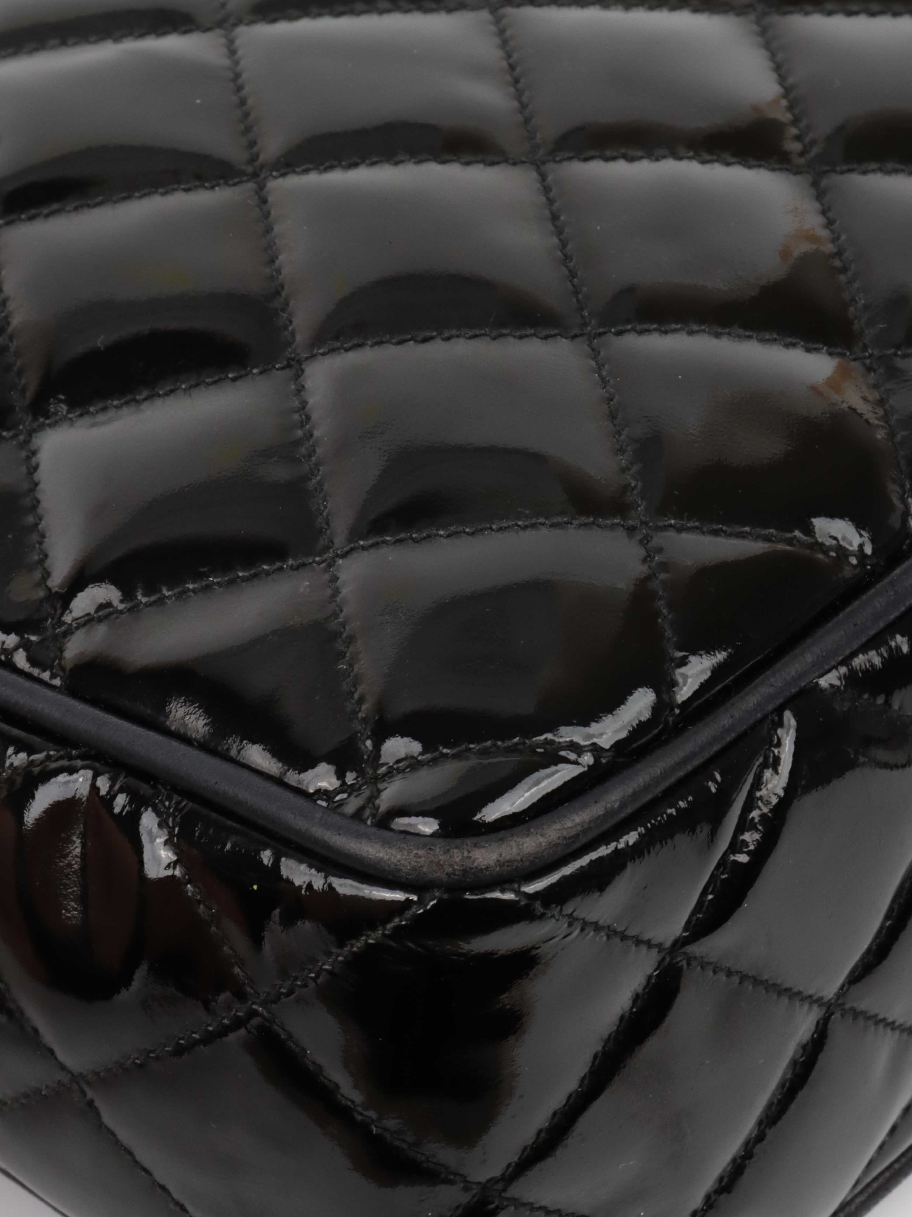 Chanel Black Patent Leather Shoulder Bag for Women - Luxury Designer Handbag for Work, Evening & Special Occasions