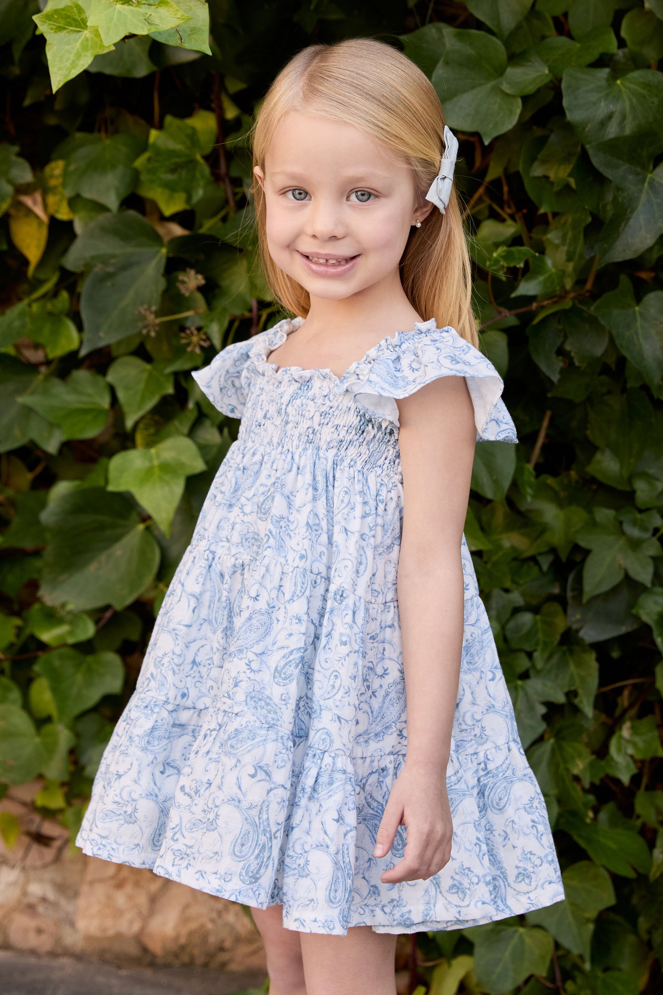 Winifred Blue Paisley Dress for Women | Floral Print Summer Maxi Dress | Perfect for Beach Vacations, Weddings & Date Nights