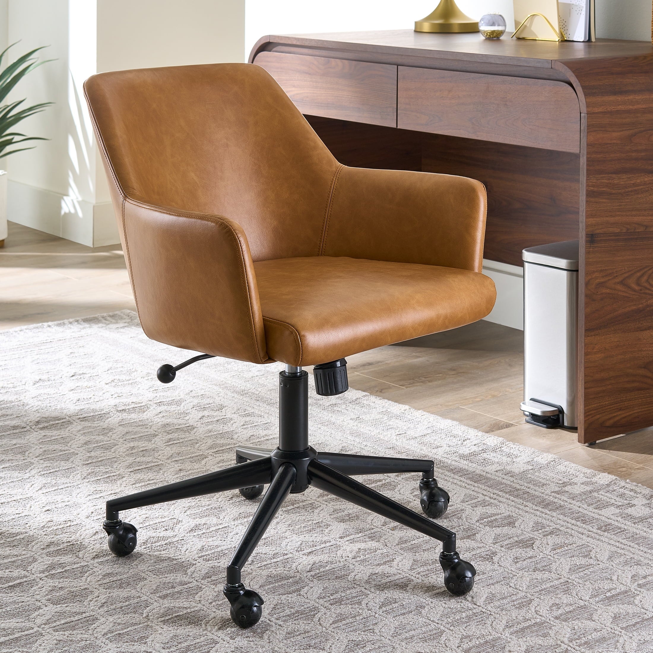 Better Homes & Gardens BH1436211066096 Greyson Office Chair - Ergonomic Chestnut Brown Executive Chair for Home Office, Gaming & Workspace Comfort