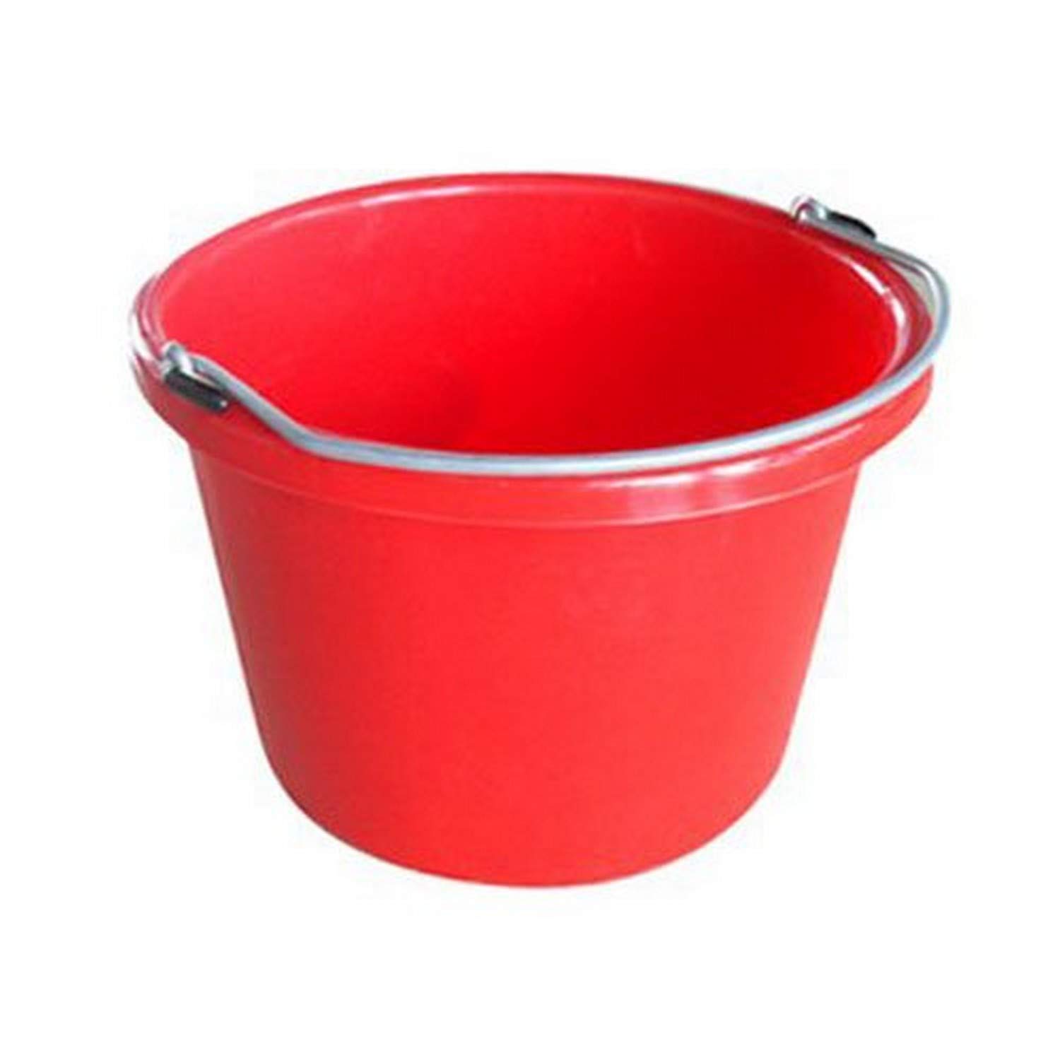 MR 8QT RED Utility Bucket - Heavy Duty Plastic Pail for Cleaning, Painting, Gardening & Outdoor Use