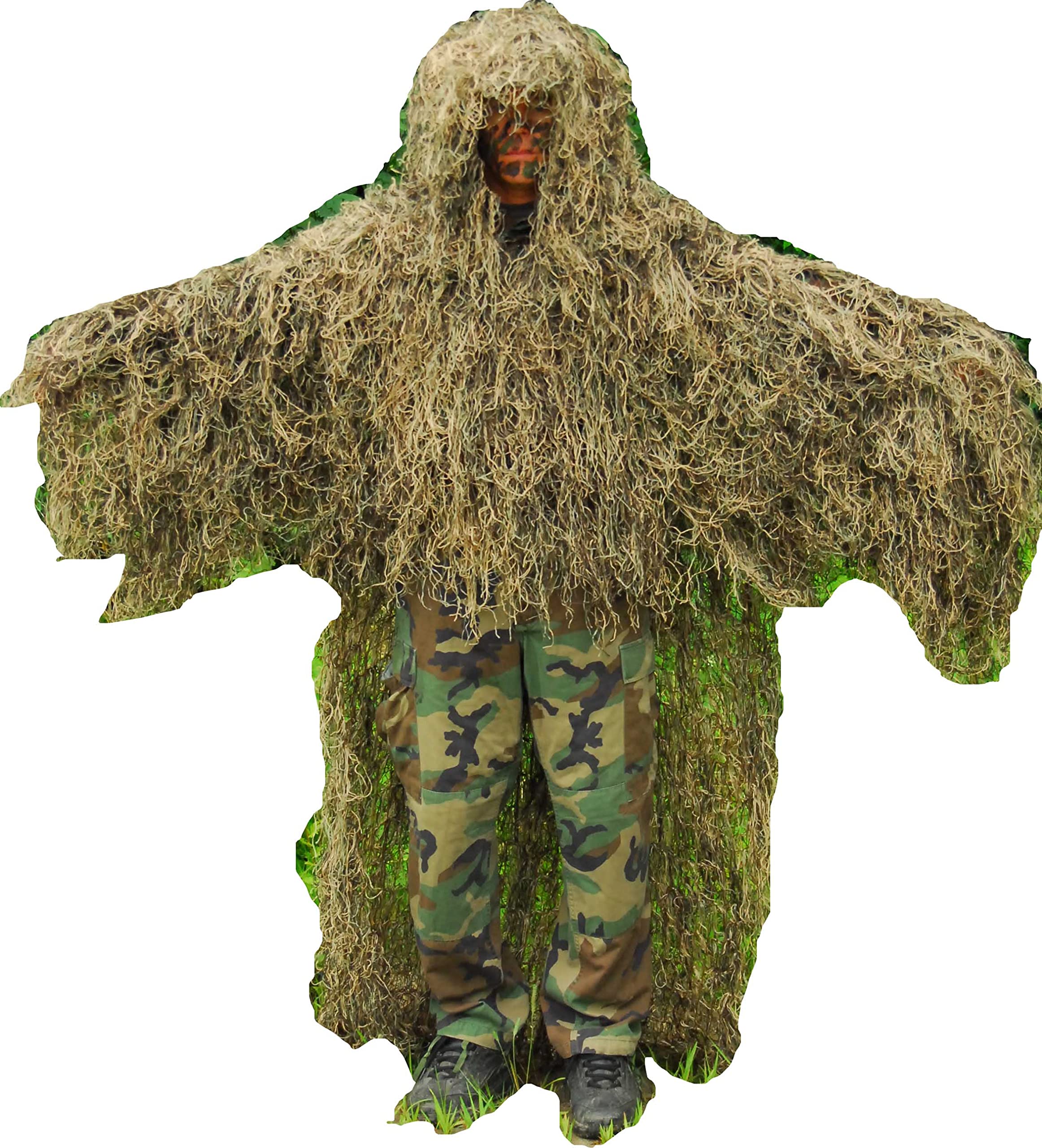Best Ghillie Stalker Suit for Hunting & Camouflage - Premium 3D Leafy Camo Suit for Deer Hunting, Airsoft & Outdoor Tactical Missions