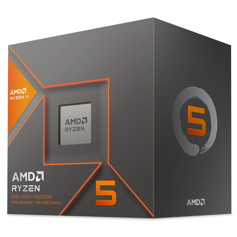 AMD Ryzen 5 8600G AI 6-Core AM5 Desktop Processor 5.0GHz with Wraith Stealth Cooler (100-100001237BOX) - Perfect for Gaming, Content Creation & AI Workloads