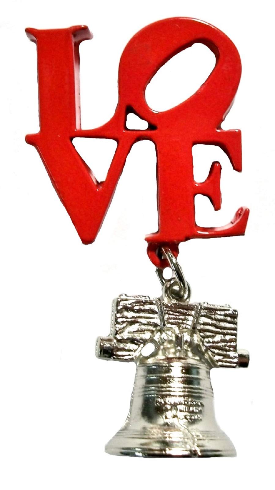 Philadelphia Love Liberty Bell Dangle Metal Fridge Magnet - Souvenir Gift for Travelers, Home & Office Decoration, Perfect for Refrigerators, Lockers & Metal Surfaces