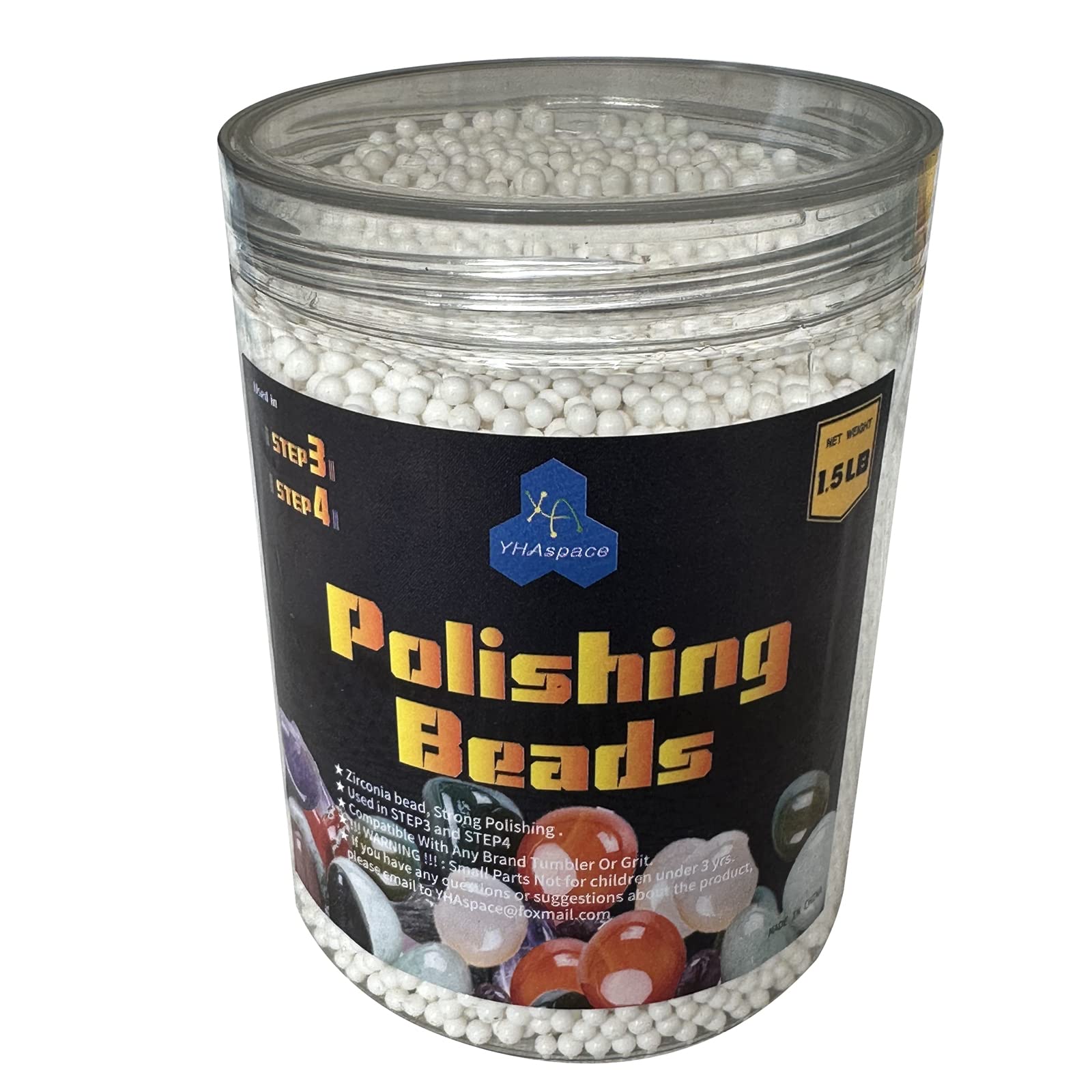 1.5 lb Ceramic Tumbling Media - Premium Polishing Beads for Rock Tumbling, Jewelry Making & Metal Finishing - Step 4 Final Polishing Filler - Perfect for Lapidary, DIY Crafts & Stone Polishing Projects