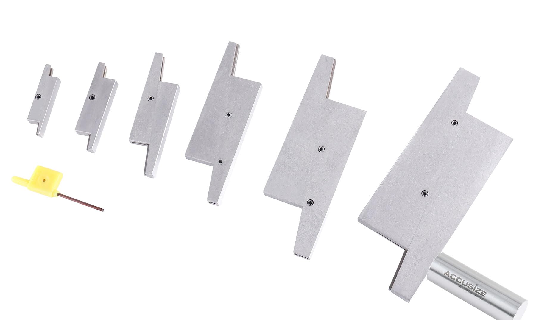 Accusize Industrial Tools 6-Piece Adjustable Precision Parallel Set, 3602-5001 - Ideal for Machining, Metalworking, and Woodworking Projects