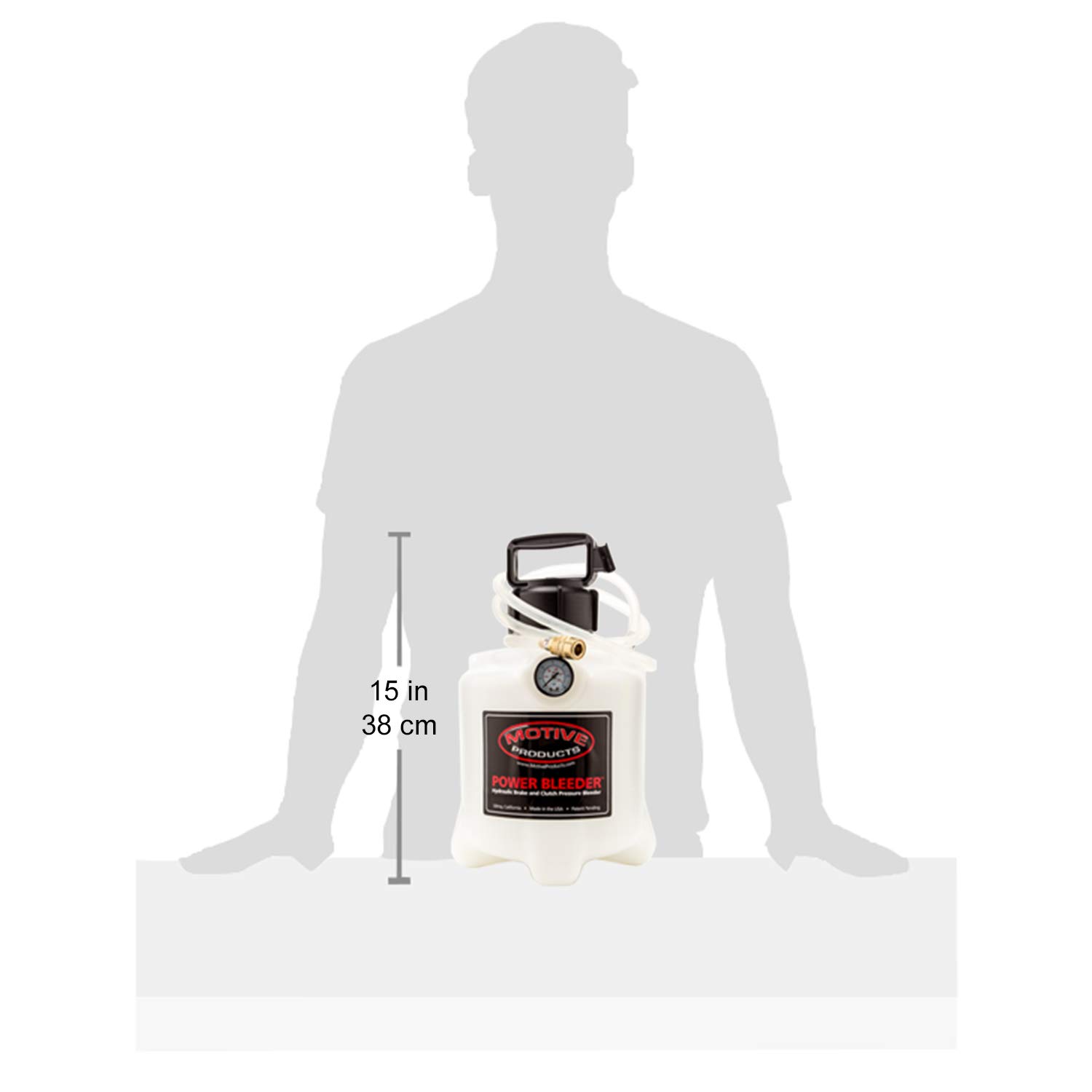 Motive Products 0350 Magnum Power Bleeder Kit - 4-Quart Brake Fluid Bleeder with Hose, Adapters & Quick-Release Connectors - Universal Fit for Most Foreign & Domestic Cars - Perfect for DIY Brake Maintenance & Professional Auto Repair