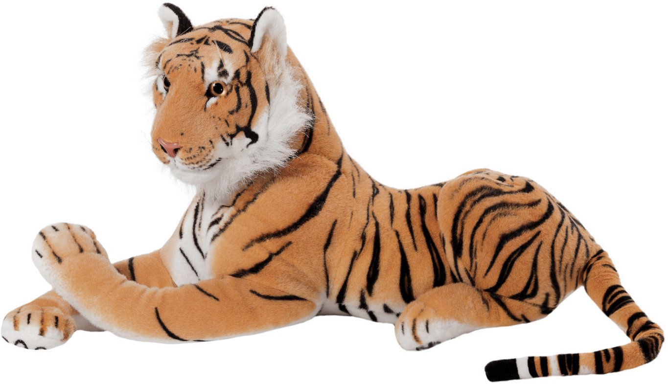 BRUBAKER 45cm Brown Tiger Plush Toy - Soft Stuffed Animal for Kids, Cuddly Tiger Plushie - Perfect for Bedroom Decor, Gifts, and Nursery Room
