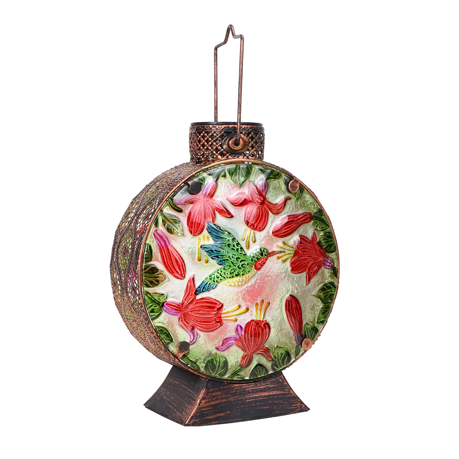 MUMTOP Solar Powered Hanging Lanterns - Waterproof Outdoor LED Lights with Hummingbird Design for Garden, Yard, Tabletop Decor | Perfect for Patio, Deck, Pathway Lighting & Evening Ambiance