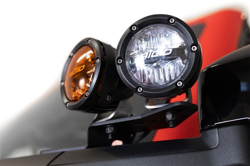21-23 Ford Bronco & Raptor Dual Ditch Light Brackets Kit - Heavy Duty Off-Road LED Light Mounting Brackets for Enhanced Night Driving & Trail Adventures