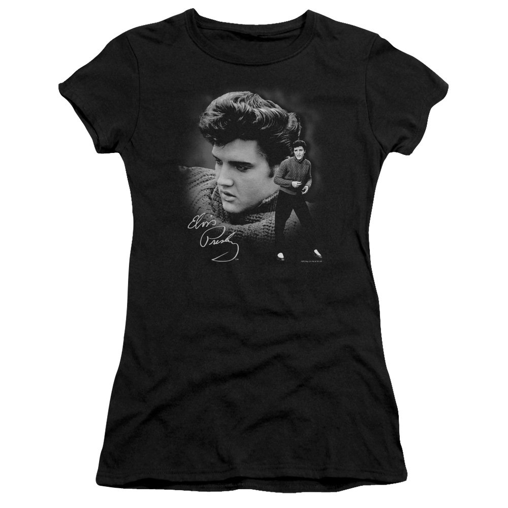 Elvis Junior's Black Sweater T-Shirt - Soft & Stylish Pullover for Teens - Perfect for Casual Wear, School, and Outings