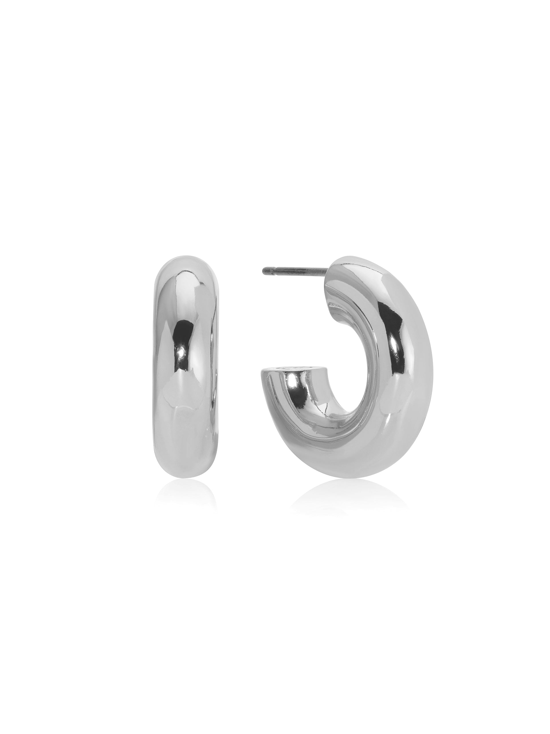 Mini Thick Classic Hoops - 14K Gold Plated Small Hoop Earrings for Women, Everyday Wear & Gift Giving