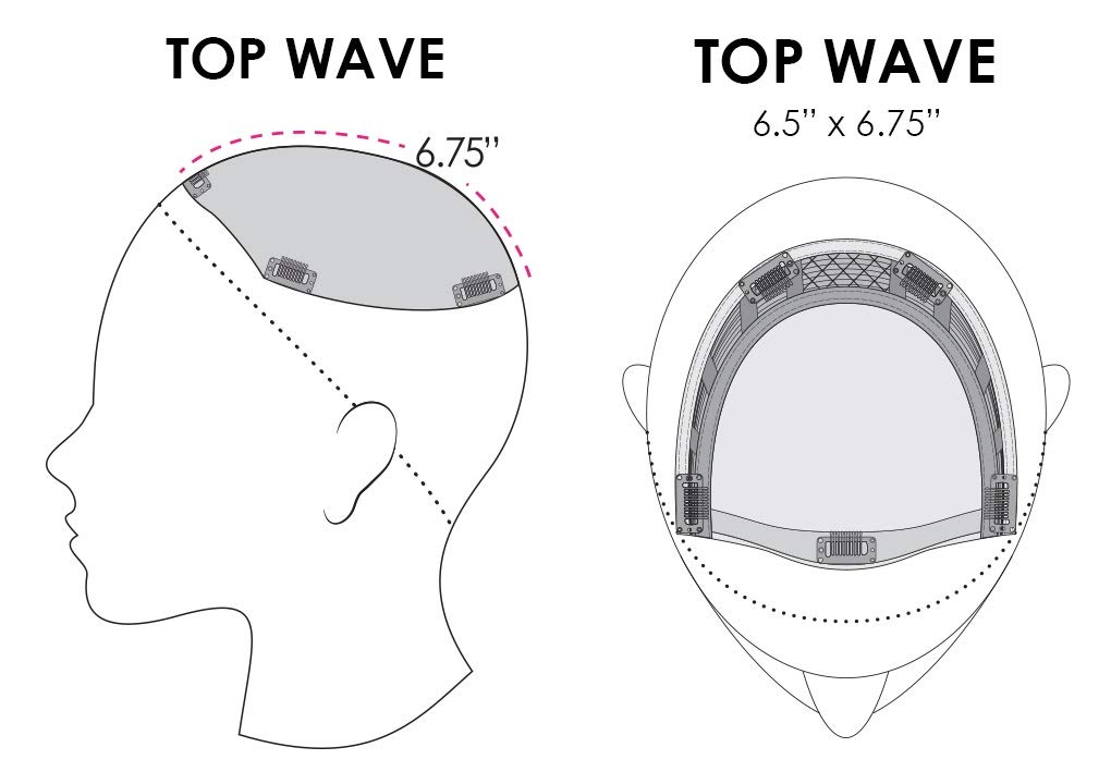 Jon Renau Synthetic Double Monofilament Wefted Topper Wig 12
