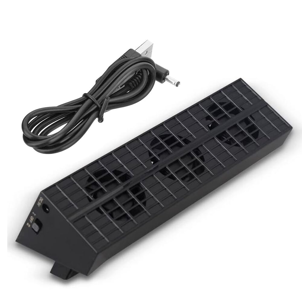 OSTENT High-Speed External Cooling Fan with Turbo Cooler for Sony PS4 & PS4 Slim - Prevent Overheating for Extended Gaming Sessions