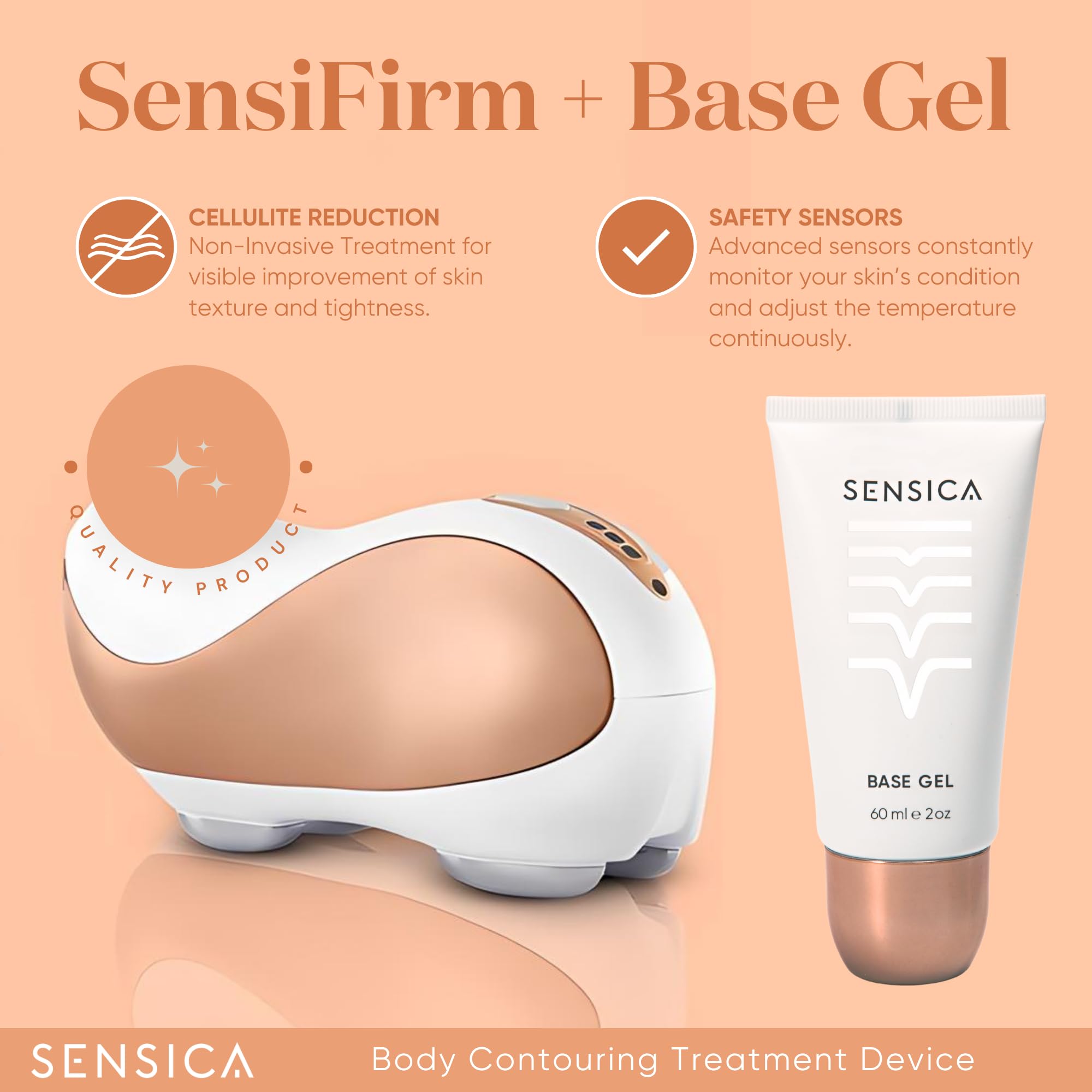 Sensica SensiFirm Body Contouring Machine for Cellulite Reduction & Skin Tightening - Non-Invasive Body Sculpting Device with Lipotherm Massage Technology | Clinically Proven to Firm Skin | Perfect for Home Spa Treatments & Professional Body Contouring Therapy