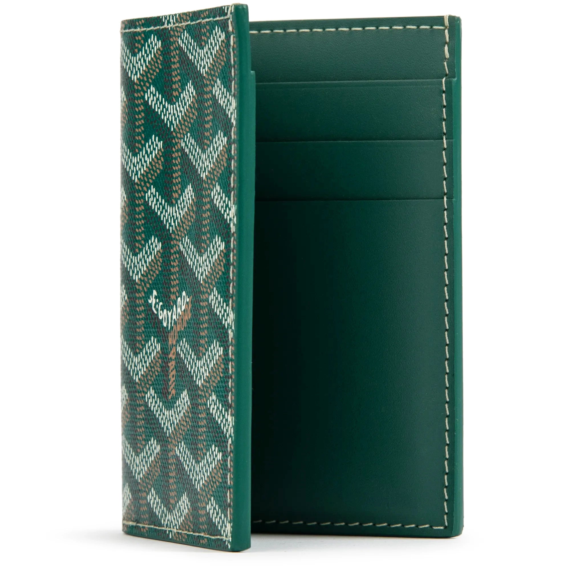 Goyard Saint Pierre Card Wallet in Green - Premium Leather Card Holder for Men & Women - Perfect for Business, Travel, and Everyday Use