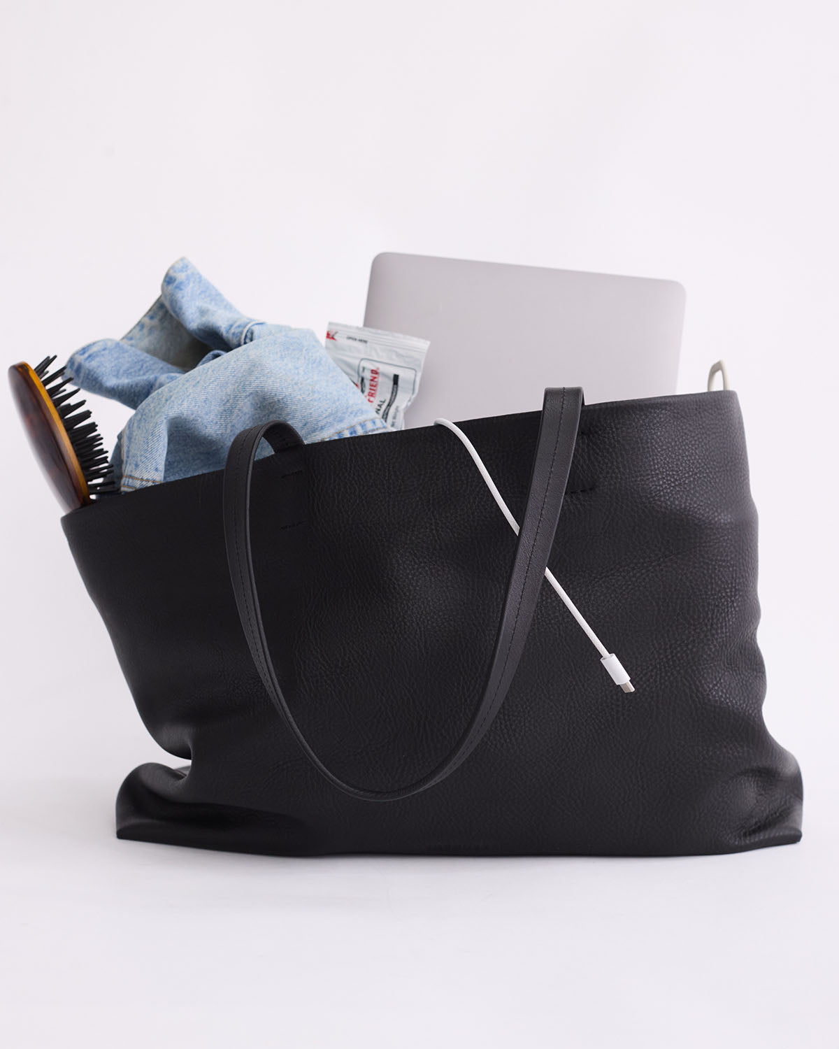 Stylish Black Teddy Tote Bag for Women - Soft Plush Shoulder Handbag - Perfect for Work, Shopping & Daily Use