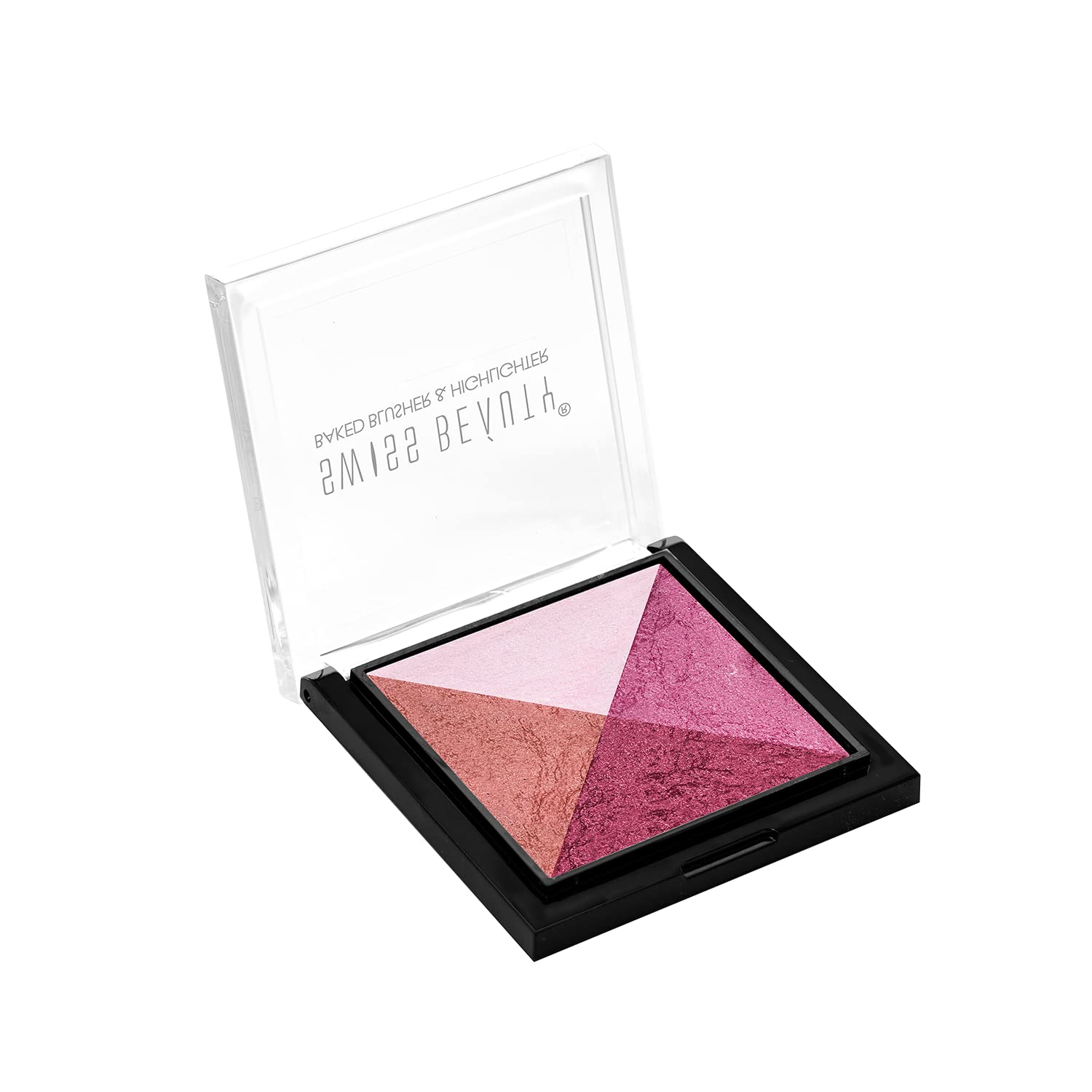 Swiss Beauty Mini Baked Shimmer Blusher & Highlighter Palette - 2 Multicolor Shades, 7g | Face Makeup for Cheeks & Contouring | Perfect for Everyday Glow & Special Occasions