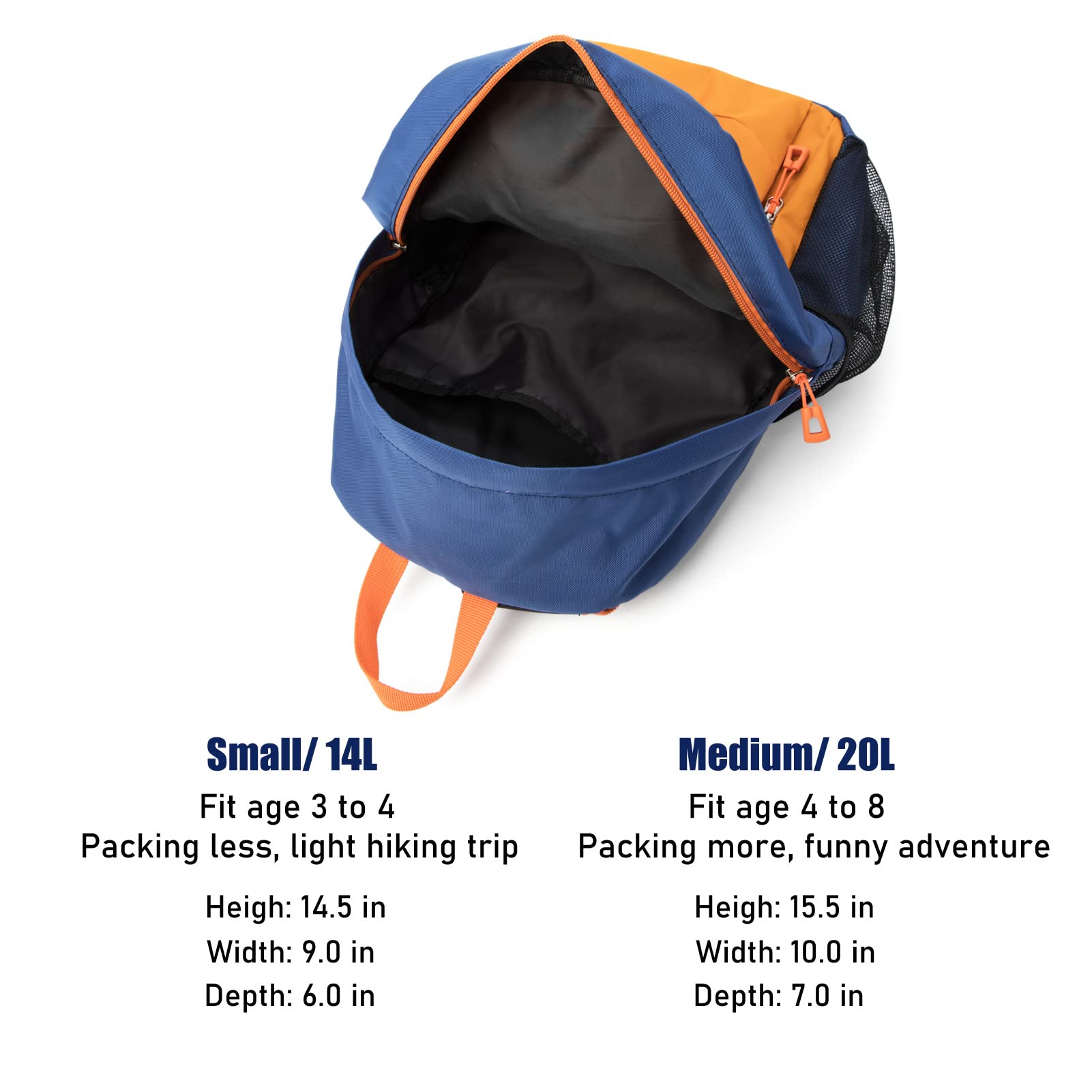 Toddler Hiking Backpack for Boys & Girls - Outdoor Day Adventures (Orange) - Perfect for Preschool & Nature Walks
