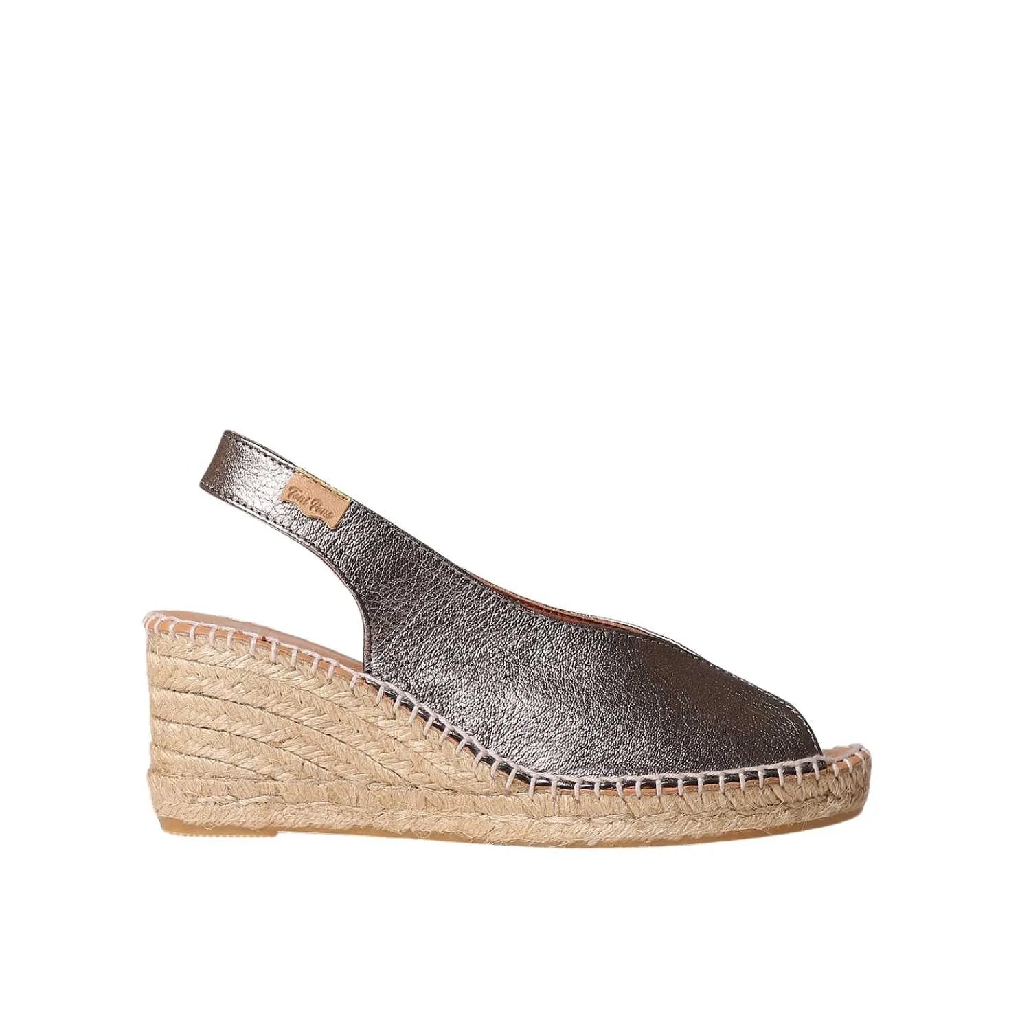 Women's Plain Leather Wedge Sandals - Laila P - Comfortable & Stylish for Casual Outings, Work & Summer Wear