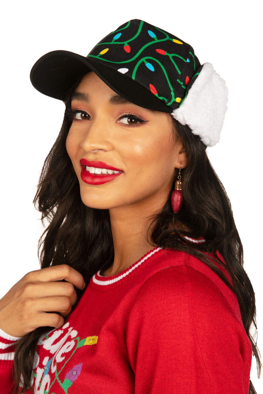 Funny Christmas Hats for Men & Women - Tipsy Elves Holiday Beanie - One Size Fits Most - Perfect for Ugly Sweater Parties & Festive Gatherings