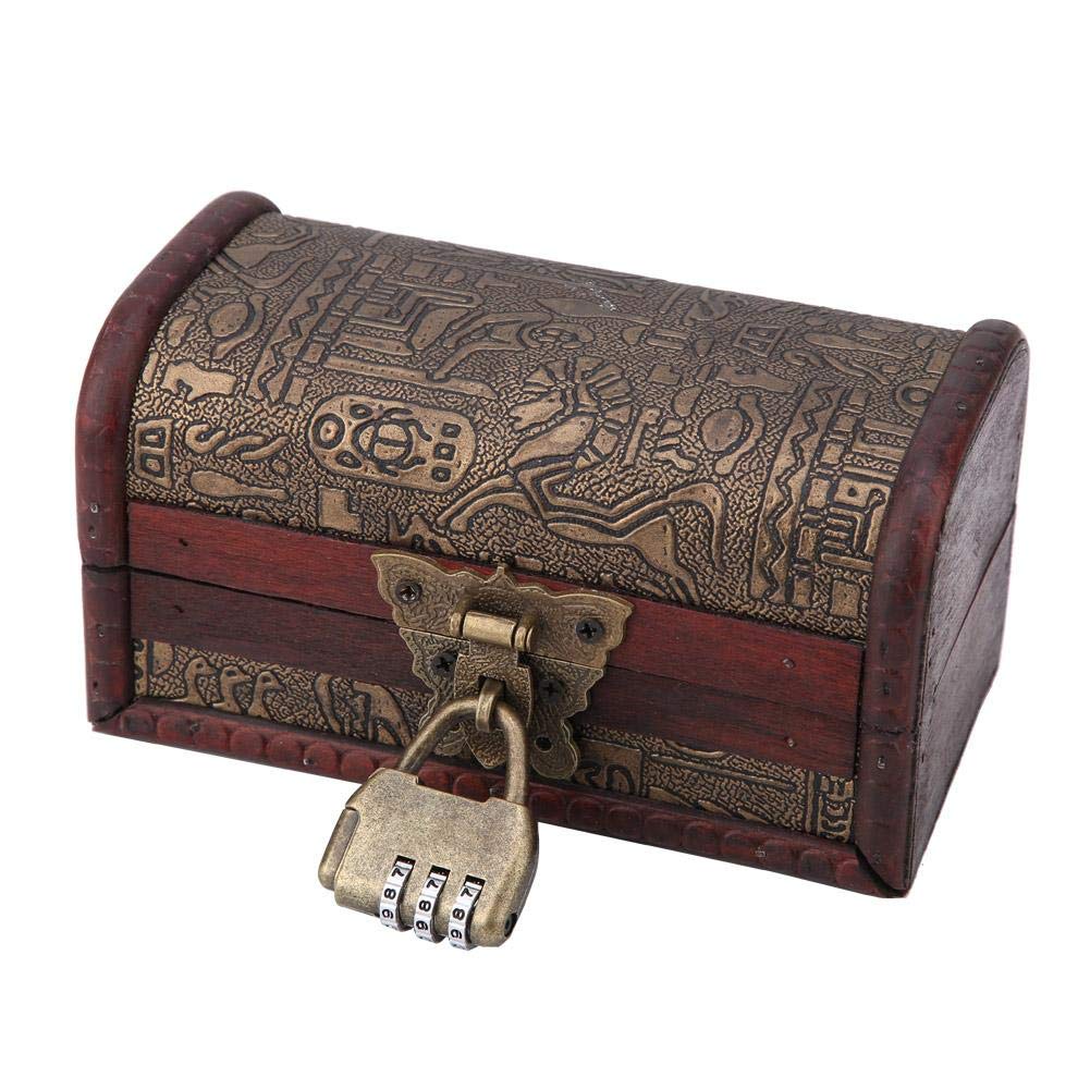 Vintage European Wooden Jewelry Box - Antique Treasure Chest for Jewelry, Candy & Keepsakes - Perfect for Home Decor, Gift Giving & Storage