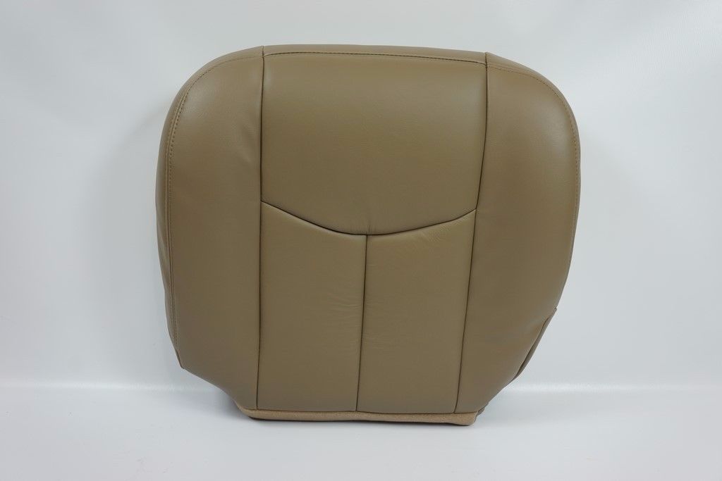 2003-2006 GMC Sierra Driver Bottom Replacement Leather Seat Cover - Tan Color - Perfect for Truck Interior Upgrade & Restoration
