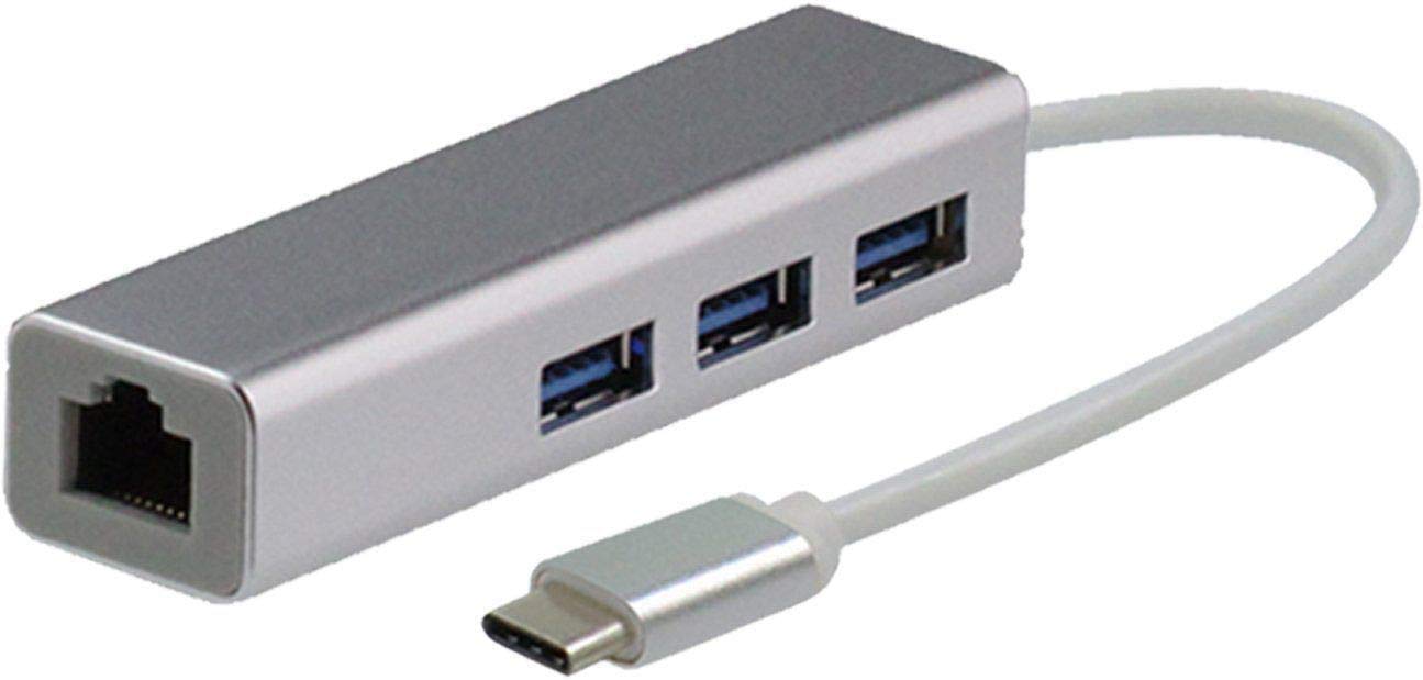 Broonel 7-in-1 USB C Hub with Gigabit Ethernet, 3 USB 3.0 Ports, 4K HDMI, SD/TF Card Reader - Compatible with MacBook Pro/Air, Dell XPS, iPad Pro - Perfect for Home Office, Online Meetings & Gaming