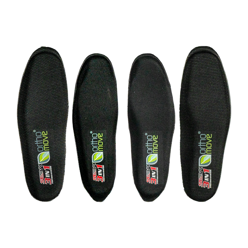 SEBA 3-in-1 Orthotic Insoles for Arch Support, Plantar Fasciitis & Heel Pain Relief - Comfortable Shoe Inserts for Running, Walking & Work Shoes