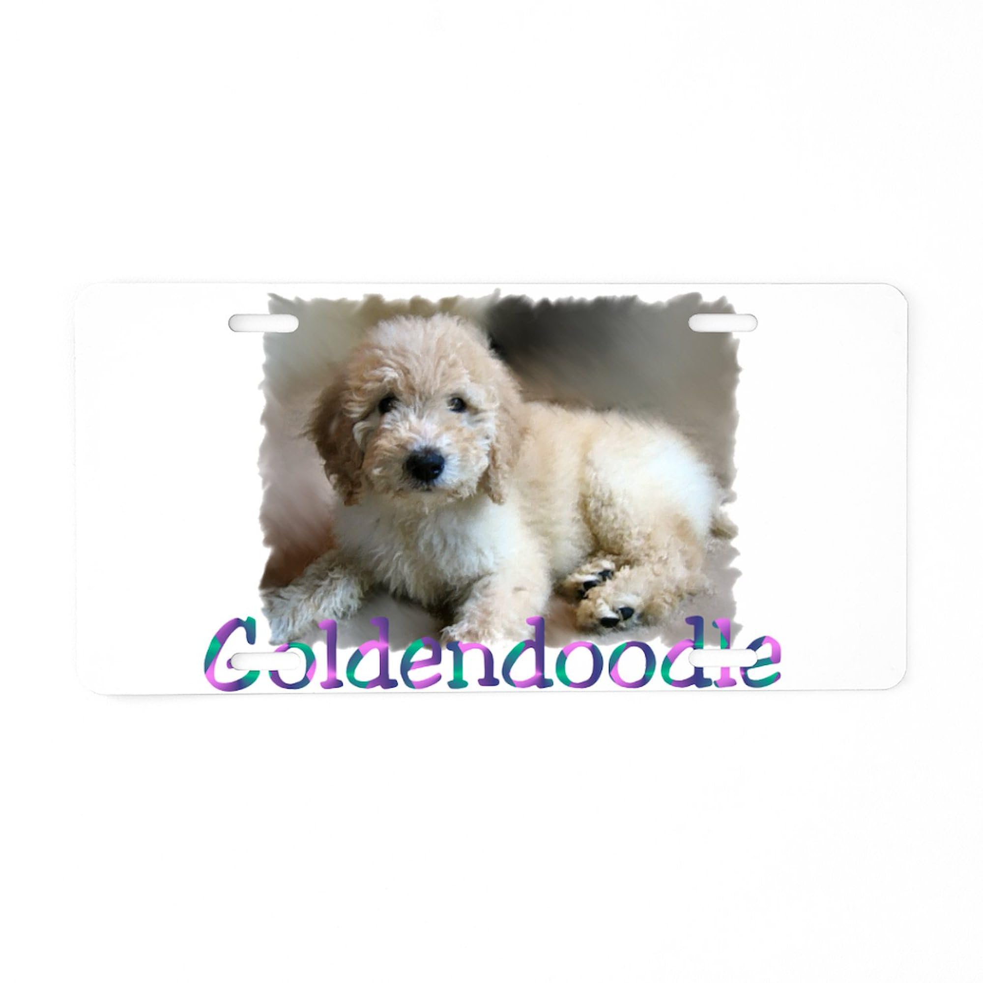 Goldendoodle Aluminum License Plate - Front Vanity Tag for Cars & Trucks - Perfect for Pet Lovers & Custom Vehicle Decoration