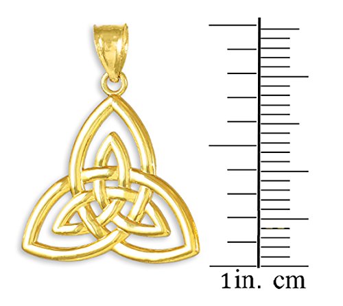 14K Gold Celtic Triquetra Pendant Necklace for Women - Elegant Irish Knot Jewelry Gift for Birthday, Anniversary & Spiritual Protection