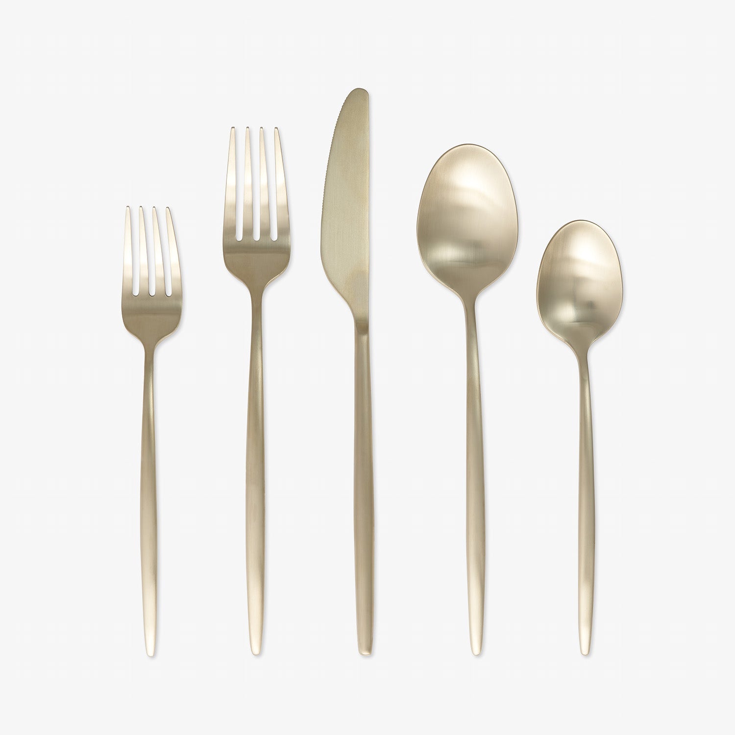 Gaze Champagne Satin 20-Piece Flatware Set - Elegant Stainless Steel Cutlery for Fine Dining, Wedding Gifts & Formal Dinner Parties