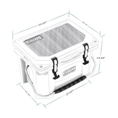 Grizzly 20 Quart Cooler | Premium Rotomolded Ice Chest with Lifetime Warranty | Made in USA | Heavy-Duty Insulation for Beach, Boat, Camping, Fishing & Hunting | G20 Cooler for Outdoor Adventures & Tailgating