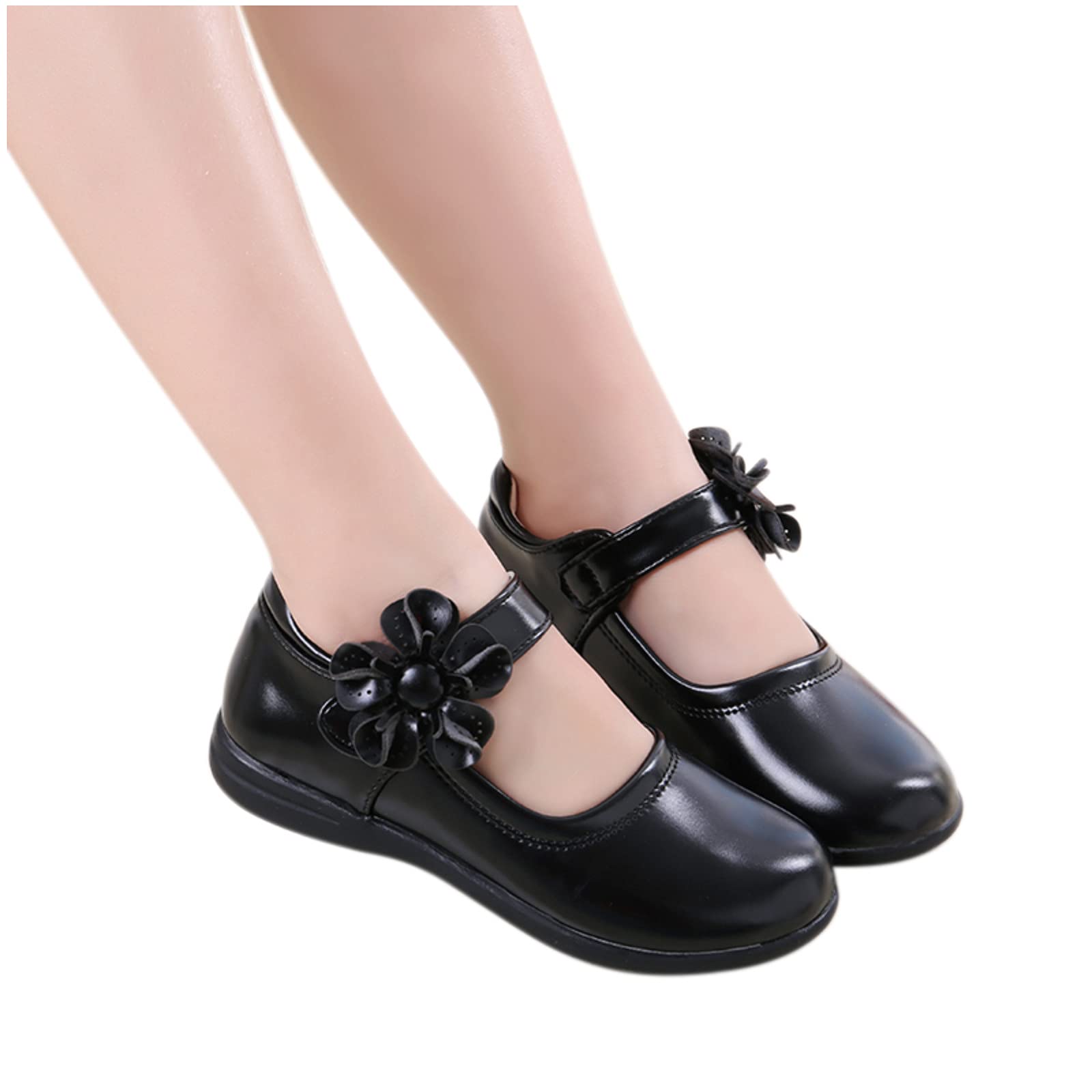 **Eoailr Toddler Girl Running Shoes - Soft Leather Baby Shoes for 12-24 Months - Non-Slip Dance Sneakers with Floral Design | Perfect for Playtime, Preschool & Outdoor Activities**