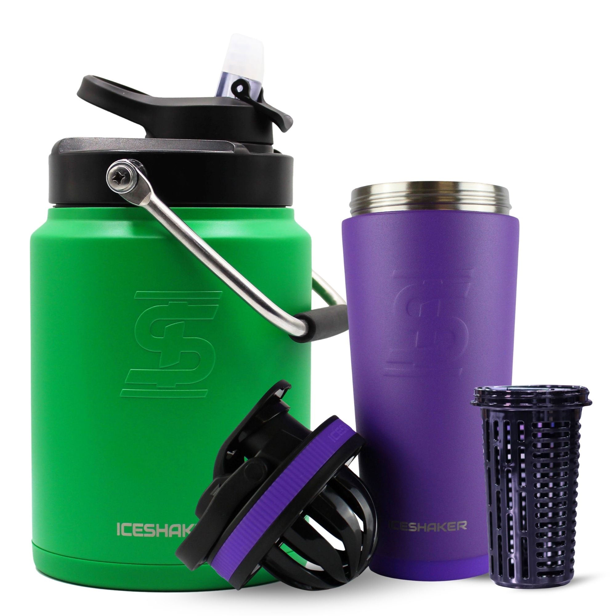 Premium Ice Shaker Hydration Pack - Insulated Water Bottle for Gym, Workout & Outdoor Sports - Leakproof & BPA-Free Shaker Cup for Protein Shakes & Cold Drinks