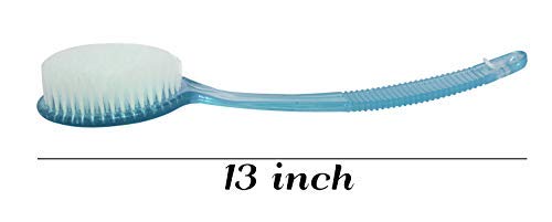 Long Handle Soft Back Scrubber Bath Brush - Exfoliating Body Cleanser for Men & Women - Multicolor Shower Brush for Deep Cleaning & Skin Care - Perfect for Bath, Shower & Spa Relaxation (Pack of 1)